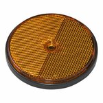 Riflettore arancione 80mm montaggio a vite 2 pezzi