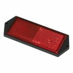Riflettore rosso 104x40mm montaggio a vite 2 pezzi