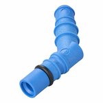 Raccordo portagomma con O-ring per tubi da 10 12 mm blu