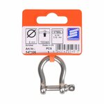 Chiusura arpa corta 6mm  acciaio inox A4 AISI 316  1.500 daN
