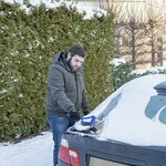 Spazzola per neve da 14 5 pollici con raschiaghiaccio