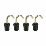 Tappo tenda 22mm con gancio tondo 4 pezzi