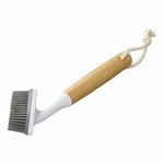 Pennello per piatti in silicone 23 cm di diametro 7 cm x 4 cm bambù