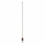 Lampada retrò motivo legno con cavo 90cm
