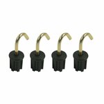 Tappo tenda 25mm con gancio tondo 4 pezzi
