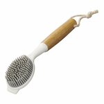 Pennello per piatti in silicone 24 5 cm di diametro 7 cm x 5 cm bambù