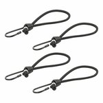 Tenditore tenda elastico nero con gancio 4 pezzi