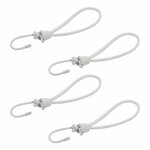 Tenditore tenda elastico bianco con gancio 4 pezzi