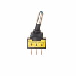 Interruttore a levetta LED blu 12V-max. 20A