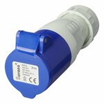 Spina di contrasto CEE 16A alloggiamento smontabile blu bianco