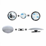 Specchietto per angolo cieco rotondo - set da 2 pezzi