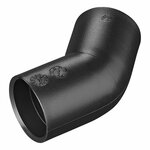 Tubo di scarico angolare 45 PE nero