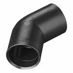 Tubo di scarico angolare 45 PE nero