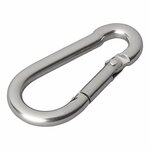 Moschettone in acciaio inox 5x50mm 2 pezzi