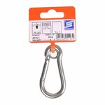 Moschettone 70x7mm  con occhiello chiuso  acciaio inox A4 AISI 316  750 daN