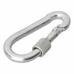 Moschettone in metallo 5x50mm con chiusura a vite 2 pezzi