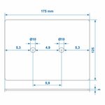 Piastra di montaggio per 342138 e 342134 su scheda