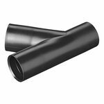 Tubo di scarico Y-piece PE nero