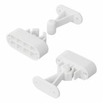 Fermaporta con morsetto flessibile bianco 2 pezzi