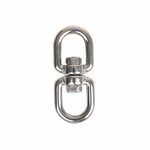 Serratura girevole 6mm  acciaio inox A4 AISI 316  occhio occhio  1.350 daN