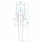 Chiusura a ginocchiera zb-01a 210x41mm
