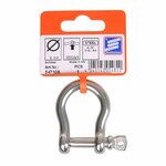 Chiusura arpa corta 8mm  acciaio inox A4 AISI 316  3.500 daN