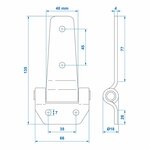 Cerniera a farfalla 135x65mm