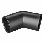 Tubo di scarico angolare dia 28 mm 45 PE nero