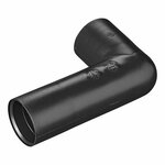 Tubo di scarico angolare  dia 28 mm 90 lati disuguali PE nero