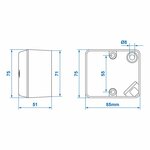 Fanale fendinebbia posteriore 75x85mm