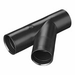 Tubo di scarico Y-piece PE nero