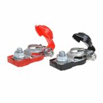 Set di morsetti per batteria (+) e (-) con protezione in plastica rosso nero