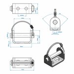 Supporto cerniera a ribalta 12mm SPP UZ-02A V.1