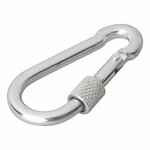 Moschettone in metallo 6x60mm con chiusura a vite 2 pezzi