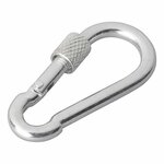 Moschettone in metallo 6x60mm con chiusura a vite 2 pezzi