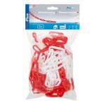 Catena barriera in plastica rossa bianca 5M