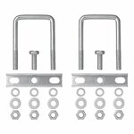 Staffa a U quadrata 60mm per morsetto ruota anteriore - set da 2 pezzi