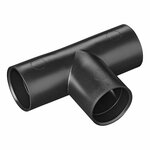 Tubo di scarico raccordo a T  dia 28 mm PE nero