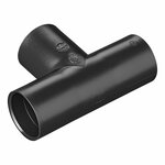 Tubo di scarico raccordo a T  dia 28 mm PE nero