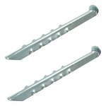 Picchetto per tenda 30cm in metallo rigato 2 pezzi in sacchetto di plastica