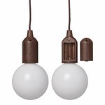 Lampada retrò XL motivo legno con cavo 90cm