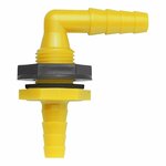 Passante per serbatoio acqua ad angolo retto con occhielli 10x12mm