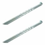 Picchetto per tenda 40cm in metallo rigato 2 pezzi in sacchetto di plastica