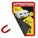 Adesivo magnetico Attenzione Angoli Morti!camper