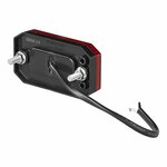 Lampada di segnalazione 12 24V rossa 80 x 44 mm LED
