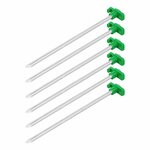 Picchetto per tenda 25cm in metallo con gancio in plastica 6 pezzi in sacchetto di plastica