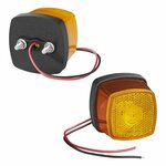 Luce di posizione laterale 9-30V arancione 61 x 61 mm LED