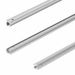 Binario per tenda in alluminio 90 dia 9 mm x 1 2 m