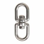 Serratura girevole 8mm  acciaio inox A4 AISI 316  occhio occhio  2.500 daN