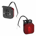Lampada di segnalazione 12 24V rossa 65 x 65 mm LED con supporto